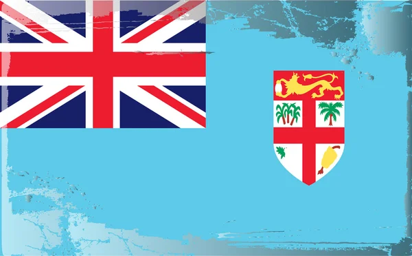 Grunge-Flagge auf Fidschi — Stockfoto