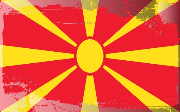 Grunge bayrak serisi-Makedonya — Stok fotoğraf