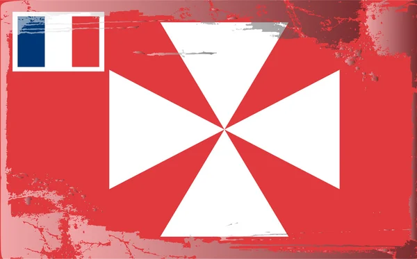 Grunge bayrak serisi-wallis ve Futuna Adaları — Stok fotoğraf