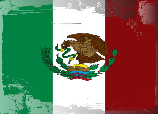 Bandeira Grunge série-México — Fotografia de Stock