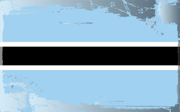 Grunge flagga serie-botswana — Stockfoto