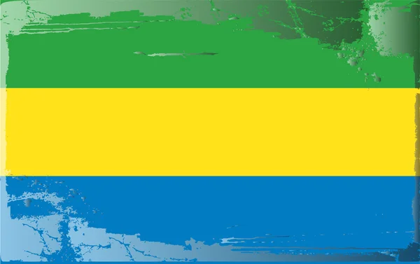 Гранж прапор серії Габону — стокове фото