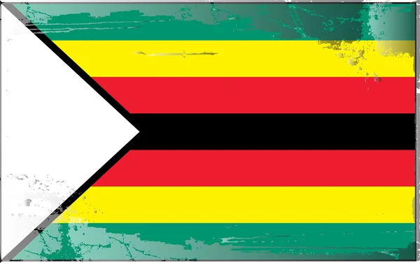 Bandeira Grunge series-Zimbabué — Fotografia de Stock