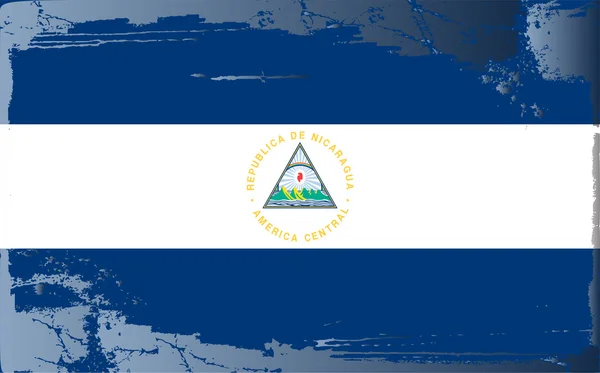 Grunge bandera serie-nicaragua — Foto de Stock