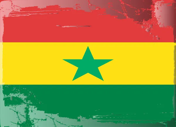 Grunge bayrak serisi-Gana — Stok fotoğraf