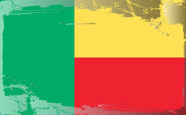 Grunge drapeau série-Bénin — Photo