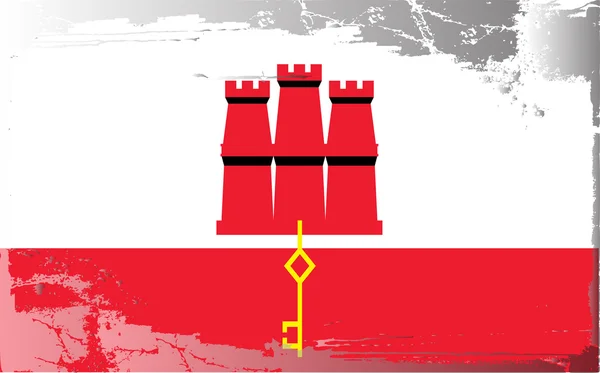 Гранж прапор серії Гібралтар — стокове фото