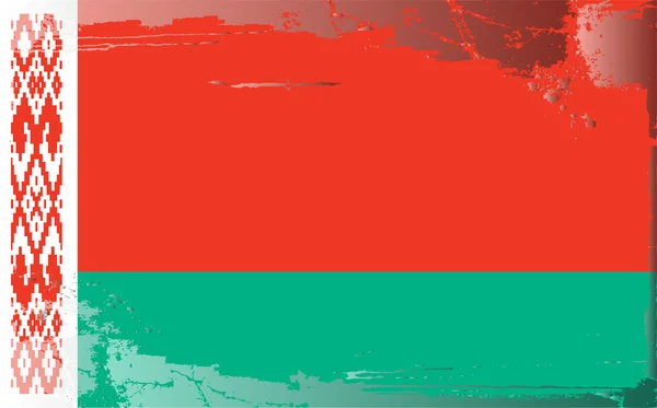 Гранж прапор серії Білорусь — стокове фото