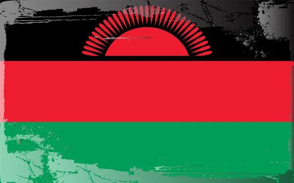 Grunge vlag serie-oude malawi — Stockfoto