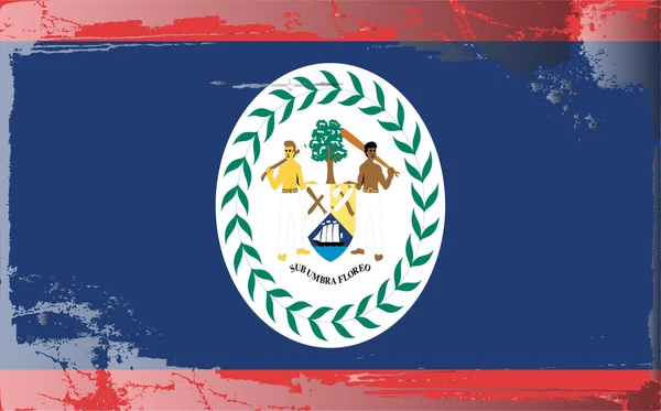 Гранж прапор серії Беліз — стокове фото