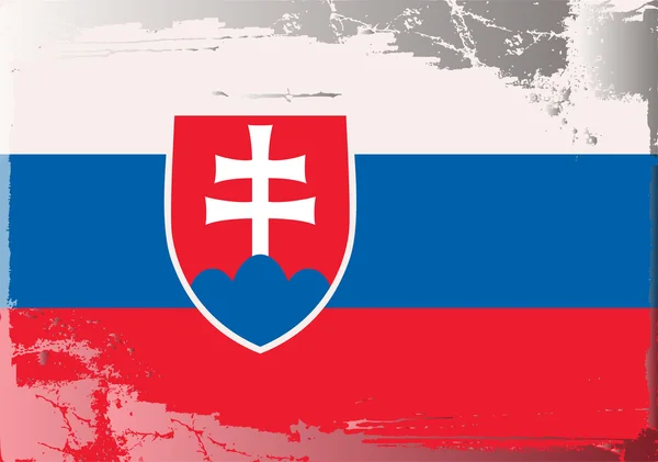 Grunge-Flagge der Slowakei — Stockfoto