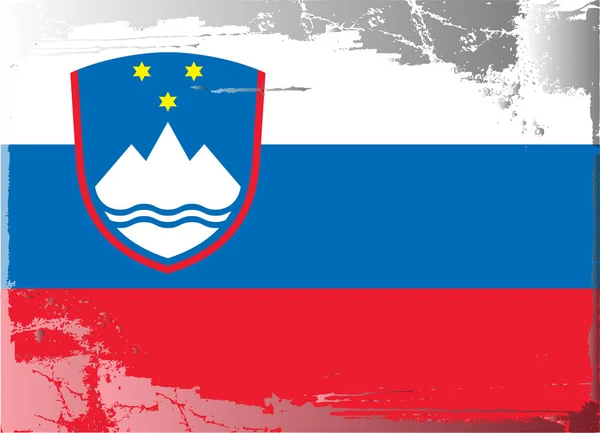 Grunge σημαία σειρά-Σλοβενία — Φωτογραφία Αρχείου