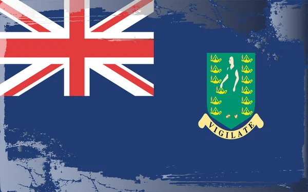 Grunge bayrak seriesvirgin Adası — Stok fotoğraf