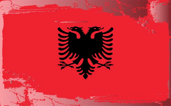 Гранж прапор серії Албанія — стокове фото