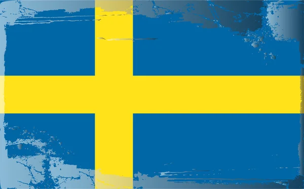 Grunge série drapeau-Suède — Photo