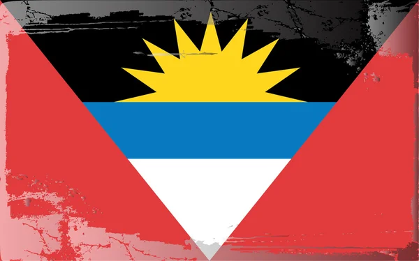 Grunge flagga serie-antigua barbuda — Stockfoto