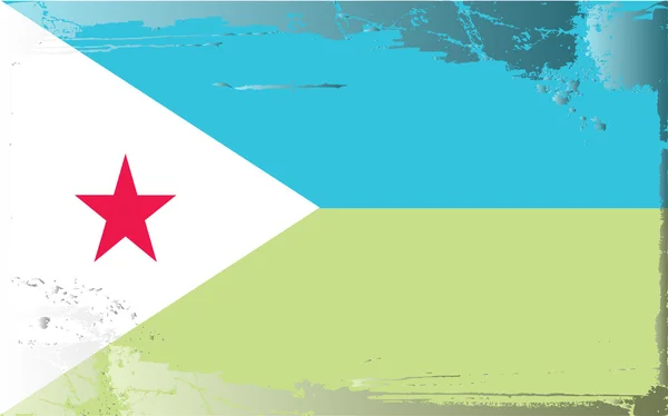 Grunge bayrak serisi-Cibuti — Stok fotoğraf