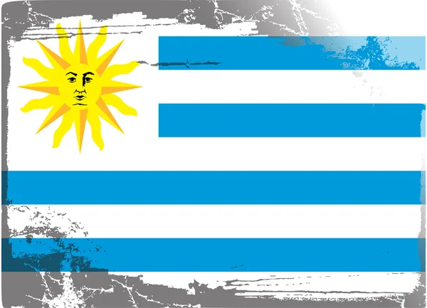 Bandeira Grunge série-Uruguai — Fotografia de Stock