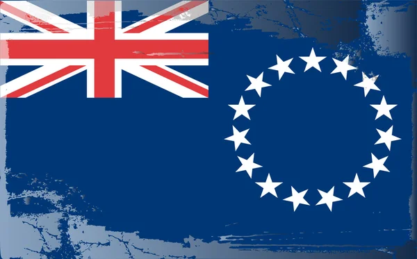 Grunge vlag serie-Cookeilanden — Stockfoto