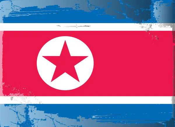 Grunge vlag serie-Noord-korea — Stockfoto