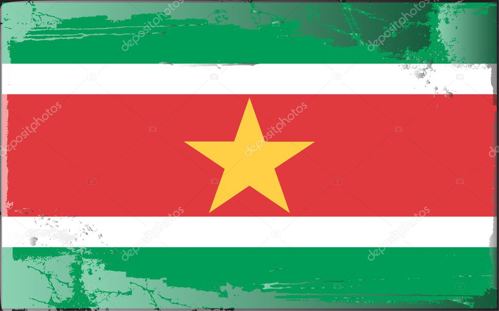 Grunge flag series-Suriname