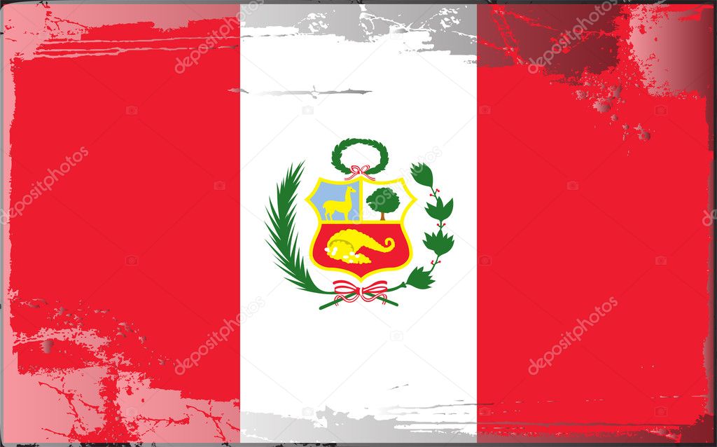 Grunge flag series-Peru