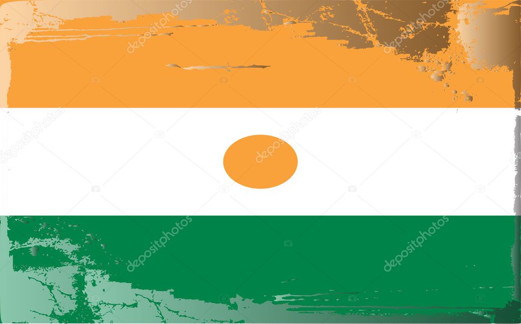 Grunge flag series-Niger