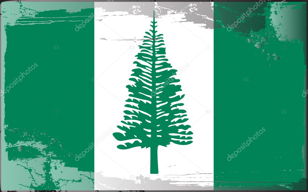 Grunge flag series-Norfolk Island