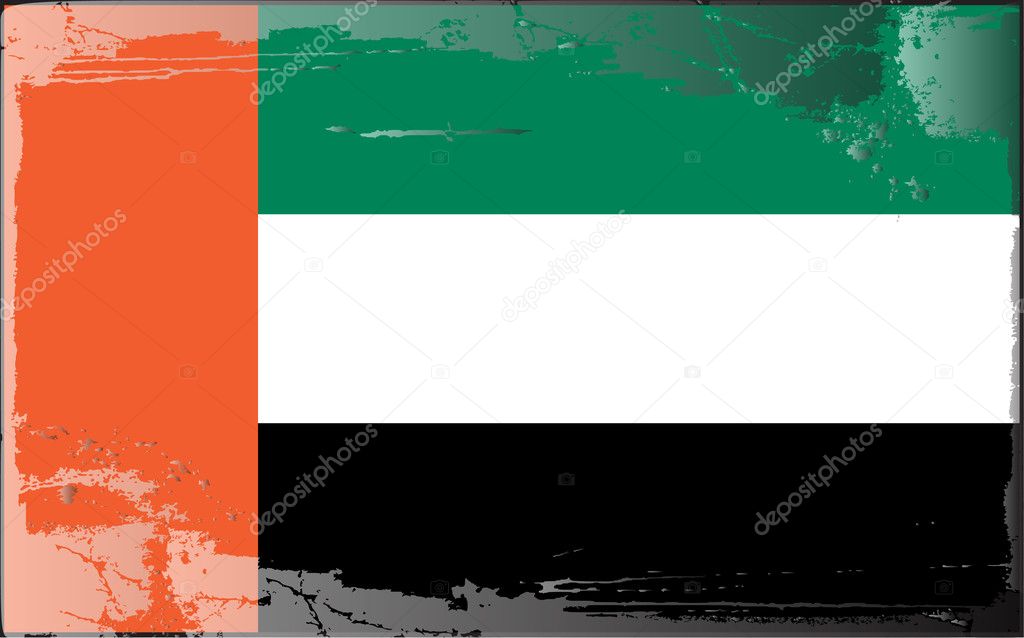 Grunge flag series-United Arab Emirates