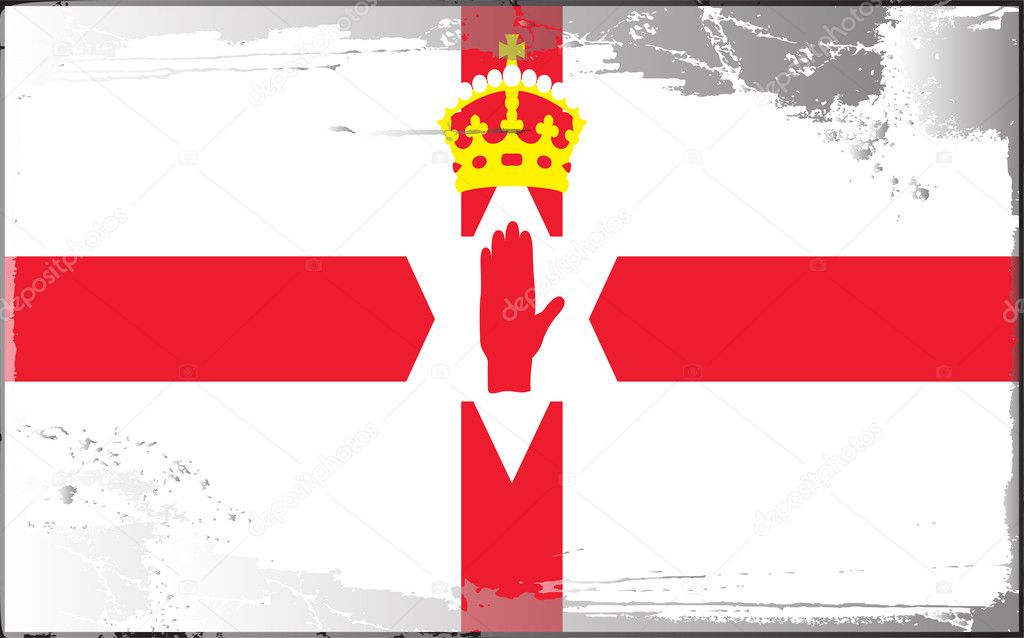 Grunge flag series-Ulster banner