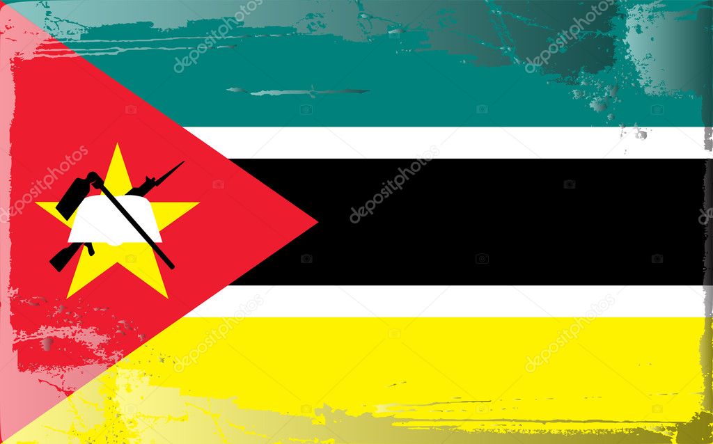 Grunge flag series-Mozambique