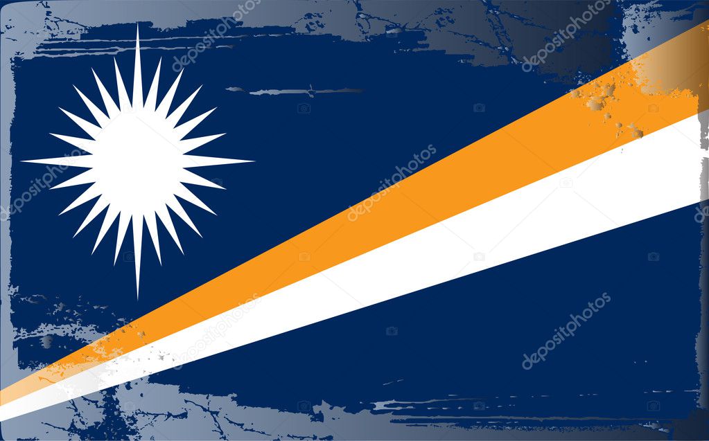 Grunge flag series-Marshall Islands