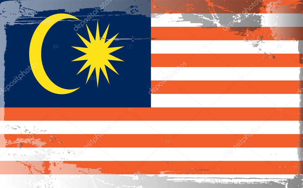Grunge flag series-Malaysia