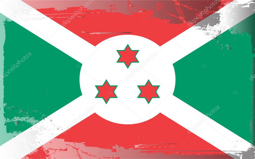 Grunge flag series-Burundi
