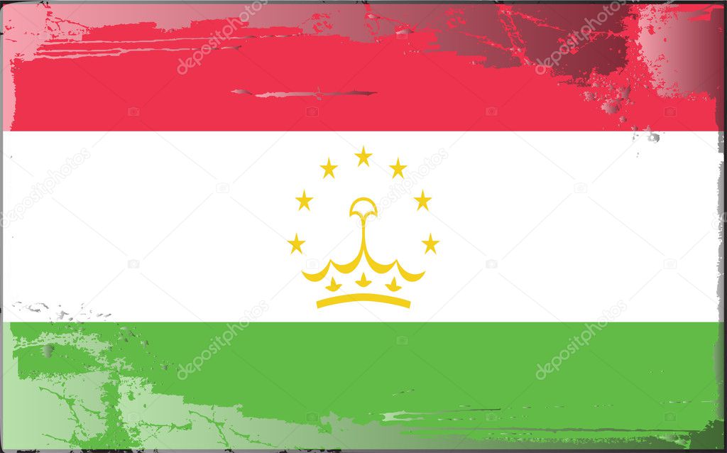 Grunge flag series-Tajikistan