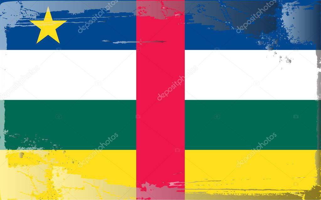 Grunge flag series-Central African Republic