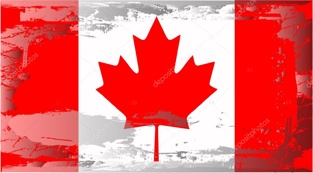Grunge flag series-Canada