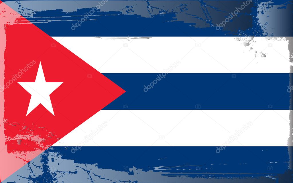 Grunge flag series-Cuba