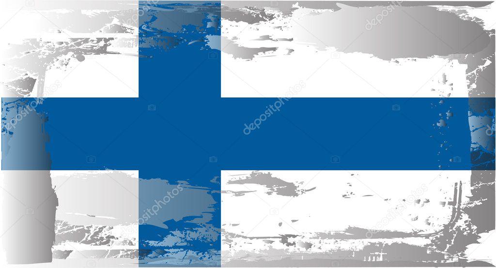 Grunge flag series-Finland