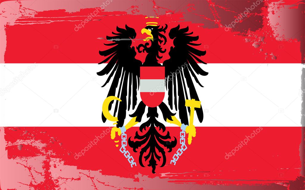 Grunge flag series-Austria