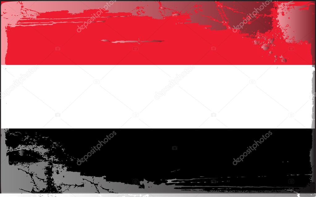 Grunge flag series-Yemen