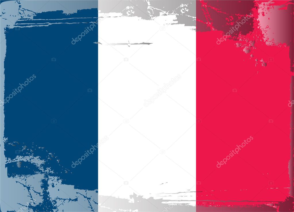 Grunge flag series-France