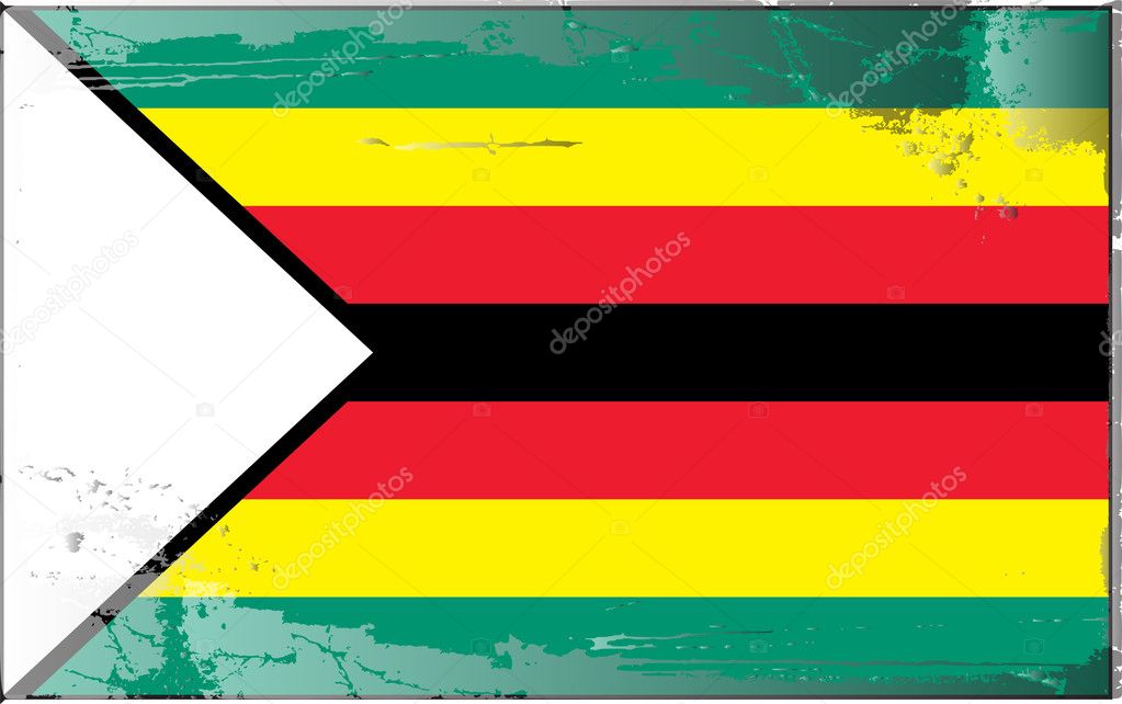 Grunge flag series-Zimbabwe