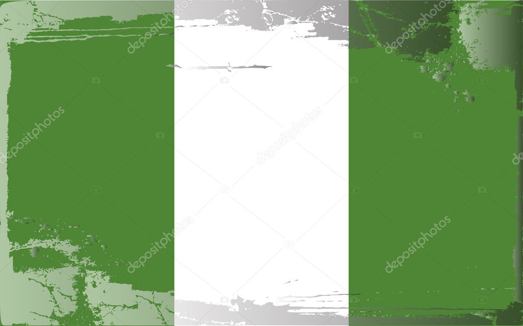 Grunge flag series-Nigeria