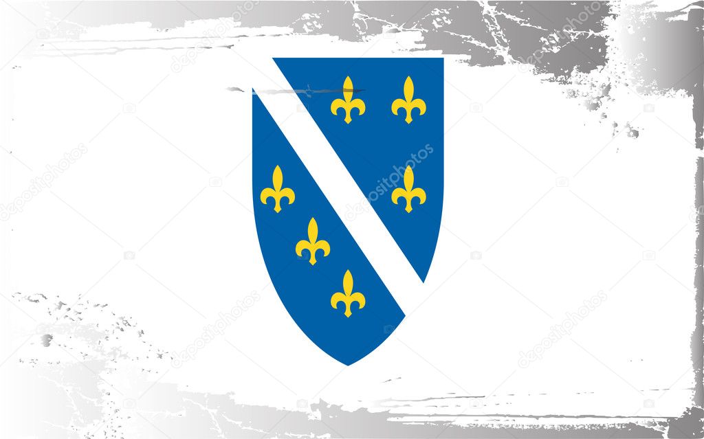 Grunge flag series-Bosnia Arms