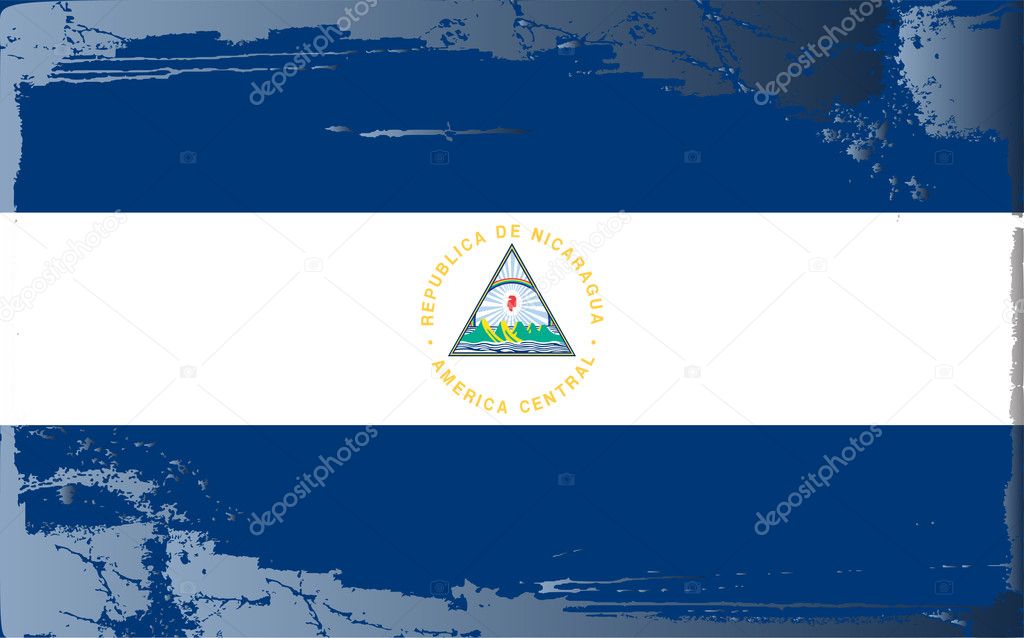 Grunge flag series-Nicaragua