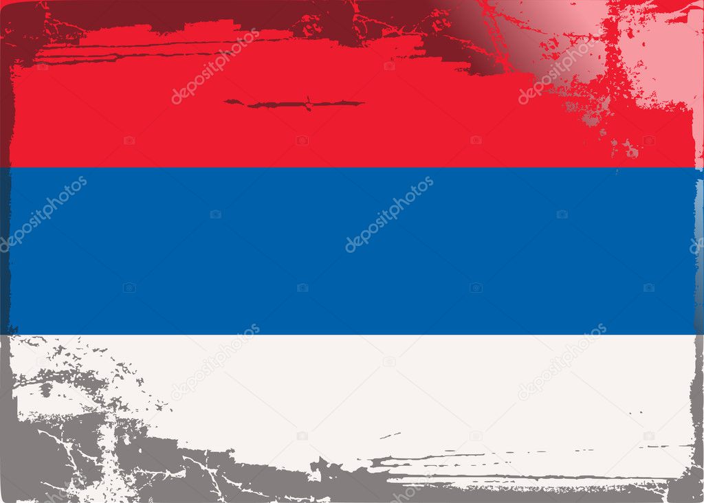 Grunge flag series-Serbia