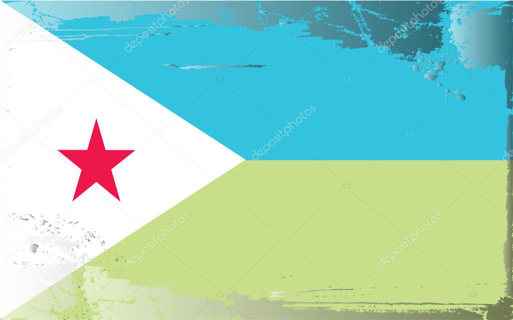 Grunge flag series-Djibouti