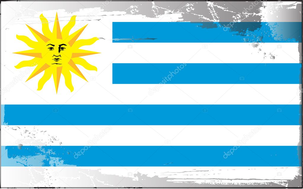 Grunge flag series-Uruguay