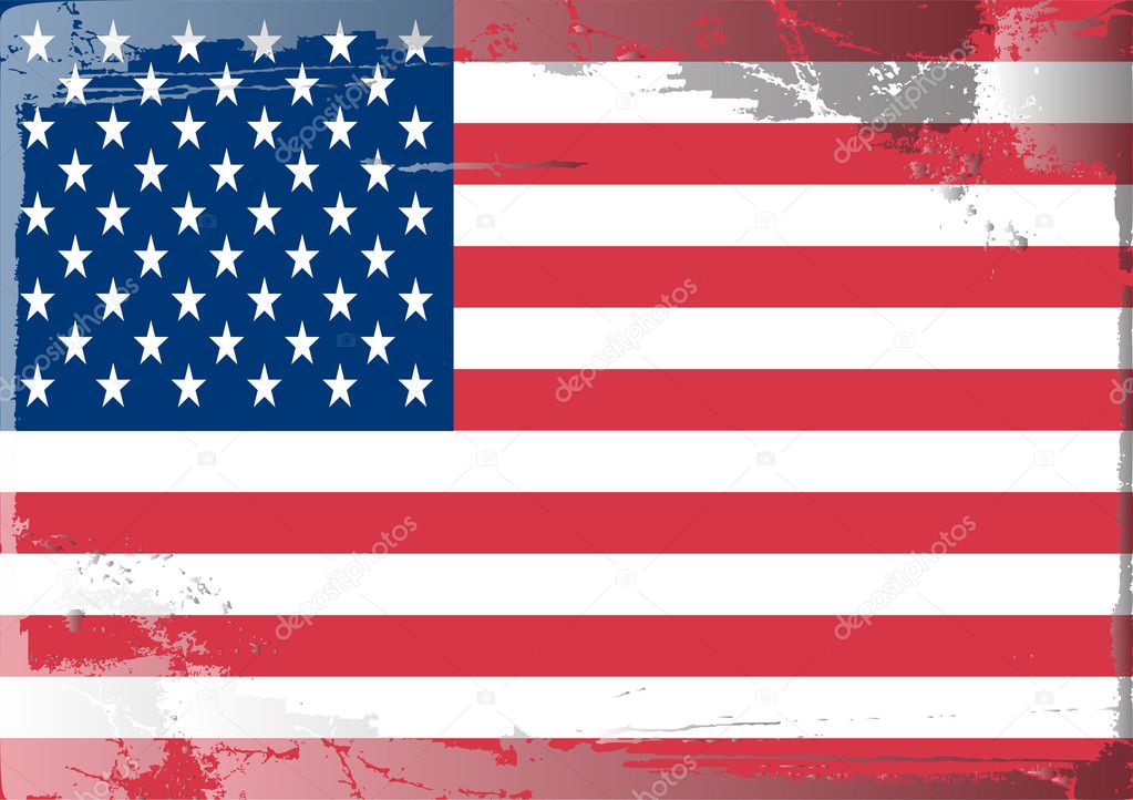 Grunge flag series-USA